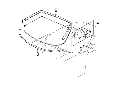 Glass - Windshield for 2000 Chevrolet Camaro #0