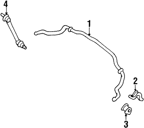 Stabilizer Bar & Components for 1996 Ford Contour #0