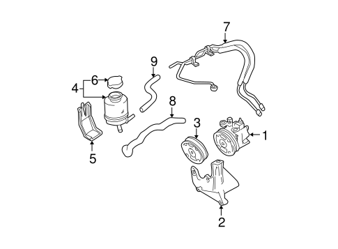 Pump & Hoses for 2003 Subaru Legacy #0