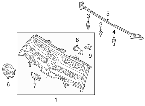 BODY/GRILLE & COMPONENTS for 2009 Toyota RAV4 #1