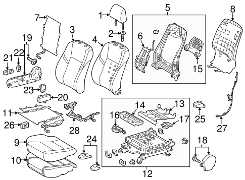 BODY/PASSENGER SEAT COMPONENTS for 2014 Toyota Avalon #2