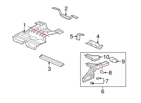 Aura REAR FLOOR & RAILS