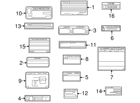 BODY/LABELS for 2001 Toyota Prius #1