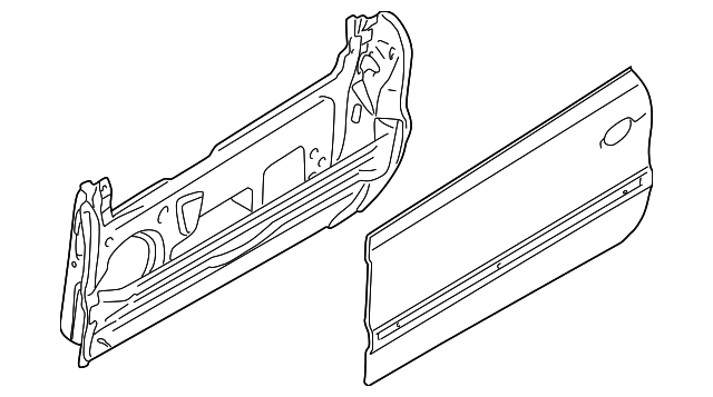 8626033 Деталь DOOR SHELL, LEFT
