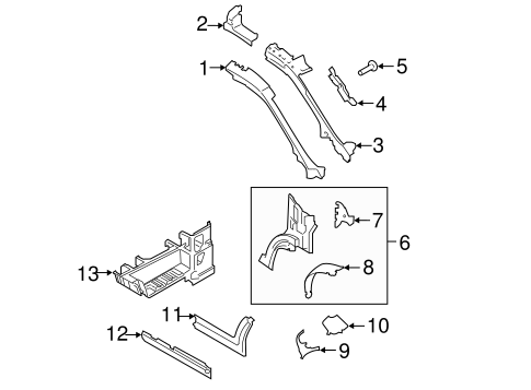 Body/Hinge Pillar for 2016 Ford Transit-150 #2