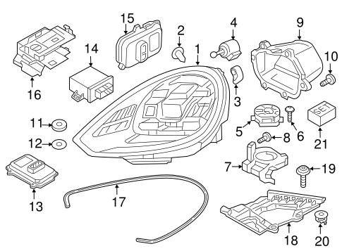Cayenne HEADLAMP COMPONENTS 2