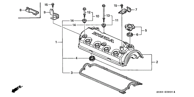 ENGINE/CYLINDER HEAD COVER for 2000 Honda CIVIC HATCHBACK #1