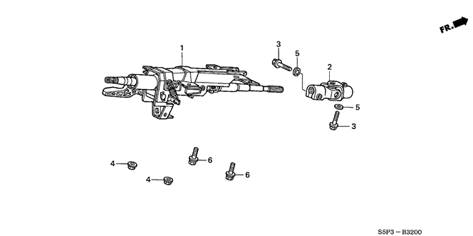 Chassis/Steering Column for 2004 Honda CIVIC COUPE #1