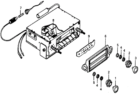 Electrical/Exhaust/Heater/Fuel/Auto Radio Components for 1977 Honda ACCORD HATCHBACK #1