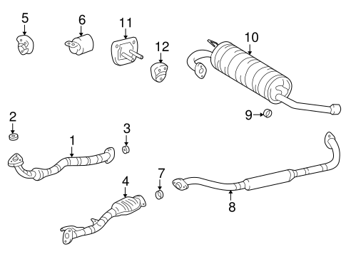EXHAUST SYSTEM/EXHAUST COMPONENTS for 1997 Toyota RAV4 #2