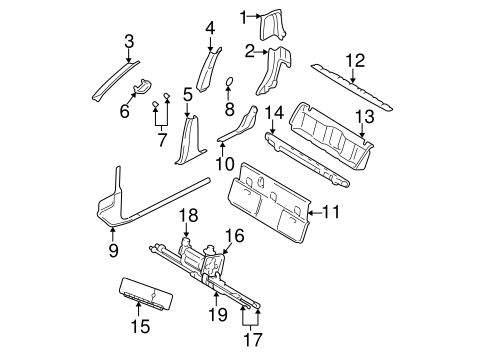 Body/Interior Trim - Cab for 2001 Ford Explorer Sport Trac #2