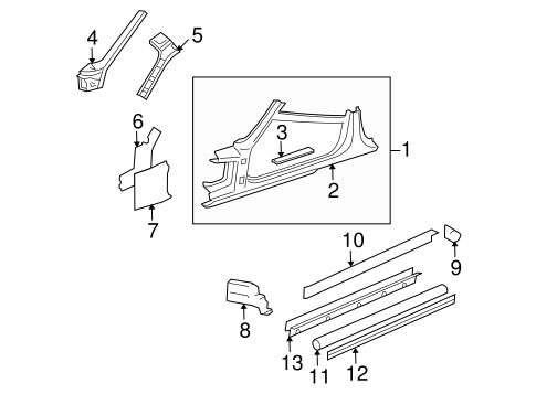 XKR HINGE PILLAR