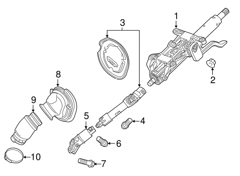Steering/Steering Column Assembly for 2019 Buick Regal Sportback #1