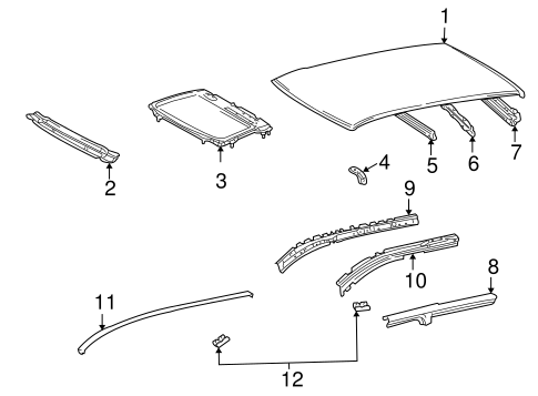 BODY/EXTERIOR TRIM - ROOF for 2005 Toyota Matrix #1