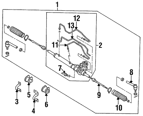 Steering Gear & Linkage for 1995 Nissan Quest #0