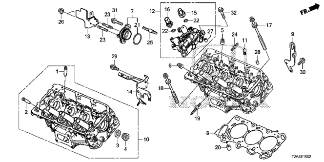 Engine/Rear Cylinder Head (V6) for 2013 Honda ACCORD SEDAN #1