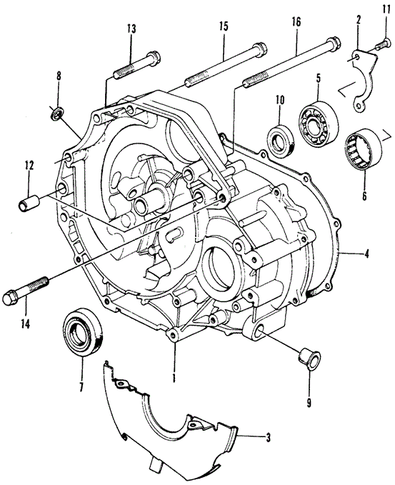 TRANSMISSION - MANUAL/MT CLUTCH HOUSING for 1973 Honda CIVIC 1200 COUPE #1