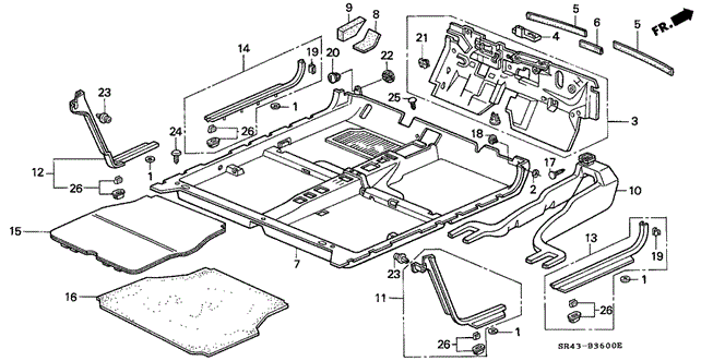 INTERIOR / BUMPER/FLOOR MAT for 1993 Honda CIVIC SEDAN #1