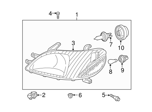 ELECTRICAL/HEADLAMP COMPONENTS for 2002 Toyota Echo #1