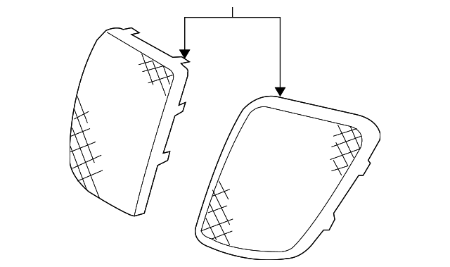 10333607 Деталь UPPER GRILLE, RIGHT