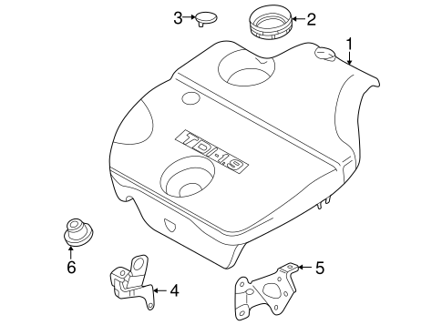 Engine Appearance Cover for 1999 Volkswagen Golf #0