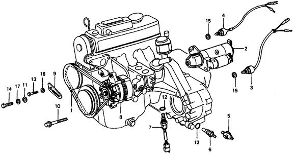 Starter - Alternator - Sensor for 1978 Honda Civic #0