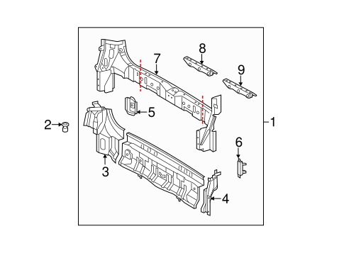 Rear Body for 2013 Toyota Sienna #0