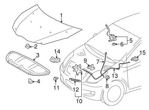 BODY/HOOD & COMPONENTS for 2014 Toyota Yaris #1