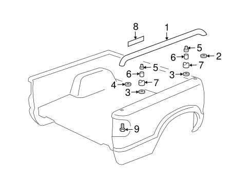 Sonoma EXTERIOR TRIM - PICK UP BOX 3