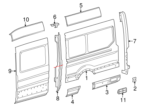 Body/Side Panel & Components for 2017 Ford Transit-350 HD #2