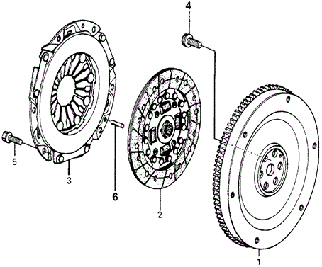 ENGINE/MT CLUTCH - FLYWHEEL for 1982 Honda ACCORD HATCHBACK #1