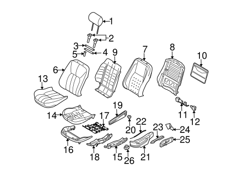 Range Rover FRONT SEAT COMPONENTS