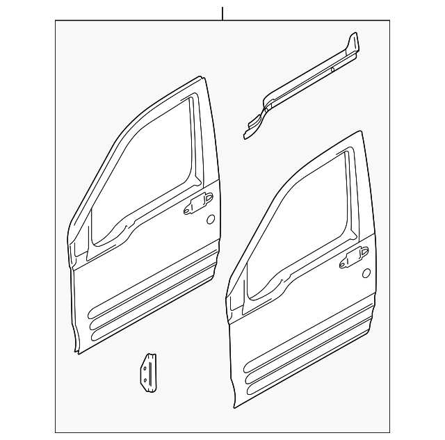 9T1Z-6120124-B Деталь DOOR SHELL, RIGHT