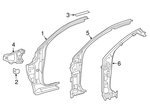 BODY/HINGE PILLAR for 2016 Toyota Tacoma #2