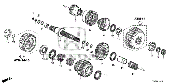 TRANSMISSION - AUTOMATIC/AT SECONDARY SHAFT (V6) for 2012 Honda ACCORD SEDAN #1