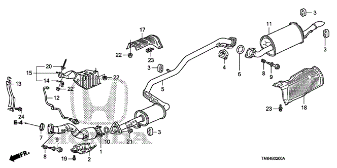 ELECTRICAL / EXHAUST / HEATER / FUEL/EXHAUST PIPE - MUFFLER for 2012 Honda INSIGHT #1
