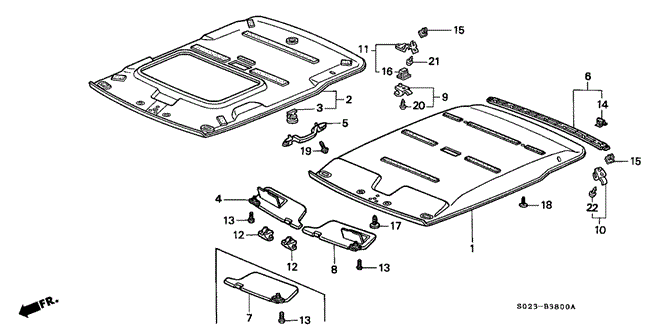 INTERIOR / BUMPER/ROOF LINING for 2000 Honda CIVIC COUPE #1