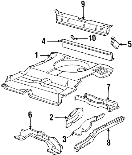 Taurus REAR FLOOR & RAILS