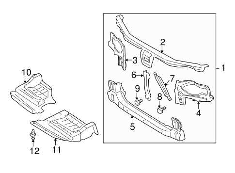 Radiator Support for 2003 Infiniti I35 #0