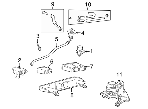 Emission System/EGR System for 2002 Ford Thunderbird #1
