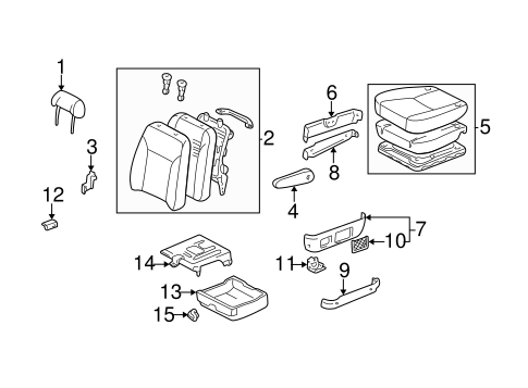 BODY/FRONT SEAT COMPONENTS for 2001 Toyota Sienna #2