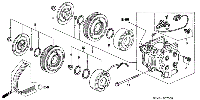 Body/Air Conditioning/Compressor for 2002 Honda INSIGHT #1