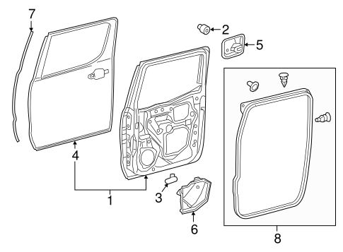 BODY/DOOR & COMPONENTS for 2016 Toyota Tacoma #3
