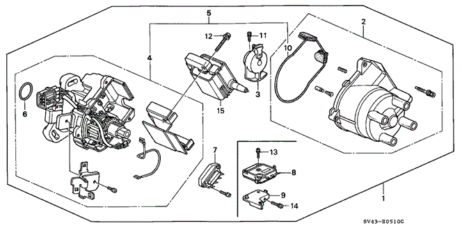 ENGINE/DISTRIBUTOR (HITACHI) for 1996 Honda ACCORD SEDAN #1