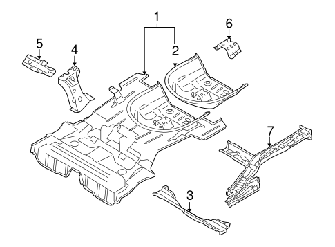 V70 REAR FLOOR & RAILS