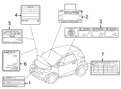 BODY/LABELS for 2012 Scion iQ #1
