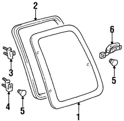 BODY/SIDE GLASS for 1996 Toyota T100 #1