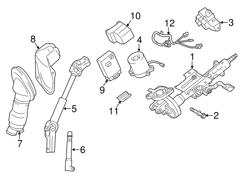 STEERING/STEERING COLUMN ASSEMBLY for 2014 Toyota RAV4 #1