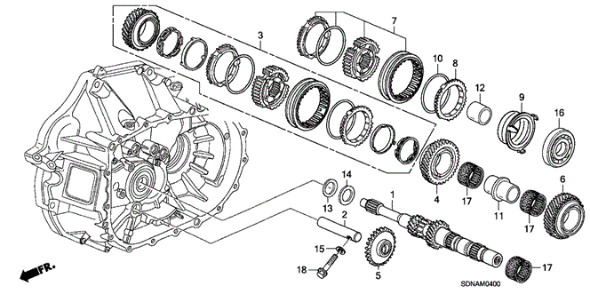 Transmission - Manual/MT Mainshaft (KA/KL) (L4) for 2007 Honda ACCORD COUPE #1