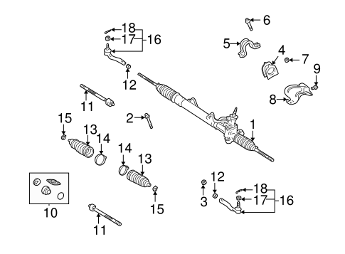 STEERING/STEERING GEAR & LINKAGE for 2005 Scion xB #1